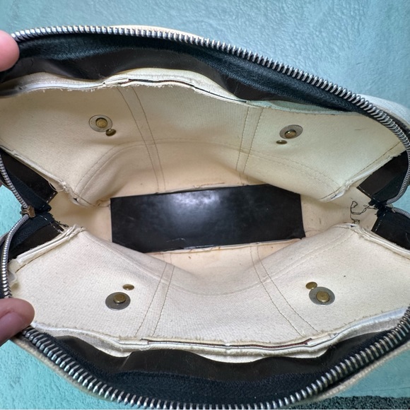 Vintage 1960s-1970s MCM Retro Brown and White Colorblock Shoulder Bag Purse - Picture 3 of 5